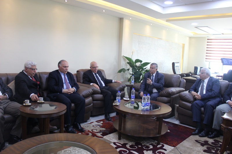 Palestine Polytechnic University (PPU) - مجلس أمناء جامعة بوليتكنك فلسطين يستقبل رئيس مجلس أمناء جامعة الخليل وإدارة الجامعة
