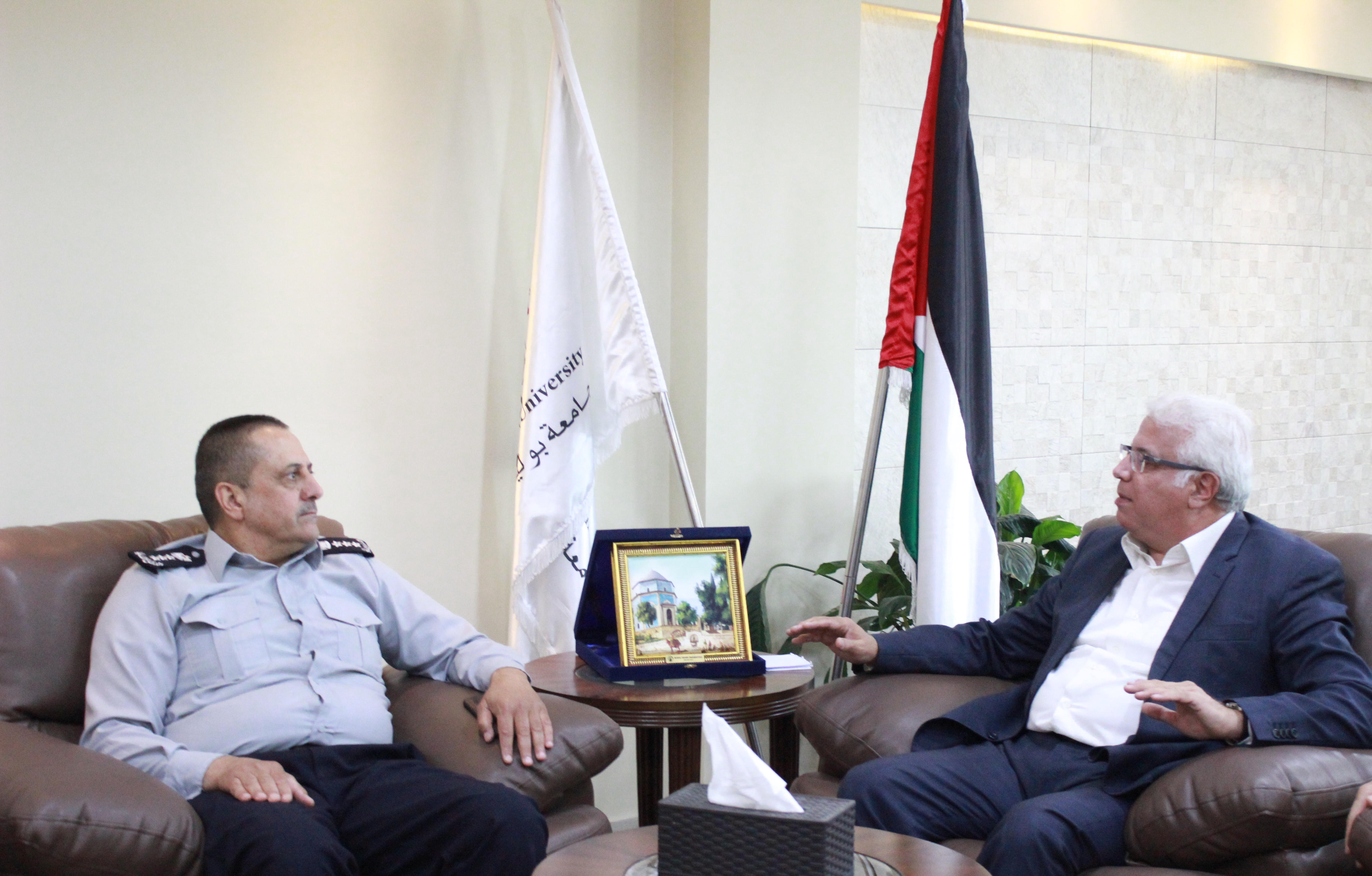Palestine Polytechnic University (PPU) - الدفاع المدني الفلسطيني يُكرّم الأستاذ الدكتورعماد الخطيب والدكتور اسحق سدر عضوا المجلس المركزي الجُدد