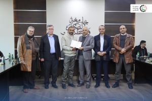 تكريم طاقم كلية الطب وعلوم الصحة بمناسبة الحصول على الاعتماد الدولي من قبل رئيس الجامعة
