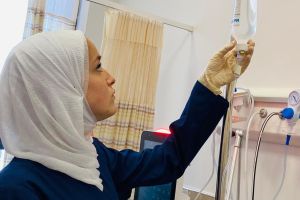 خلال التدريب السريري للطلبة في مستشفى الجمعية العربية للتأهيل