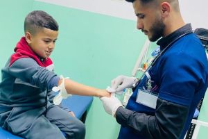 خلال التدريب السريري للطلبة في مستشفى الجمعية العربية للتأهيل