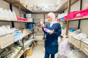 خلال التدريب السريري للطلبة في مستشفى الجمعية العربية للتأهيل