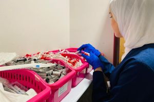 خلال التدريب السريري للطلبة في مستشفى الجمعية العربية للتأهيل