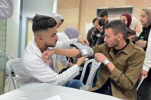 Palestine Polytechnic University (PPU) - كلية الطب وعلوم الصحة بجامعة بوليتكنك فلسطين تنظم فعّاليات "نوفمبر الأزرق" اليوم التوعوي الصحي لمرض السكري وسرطان القولون