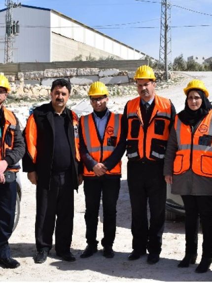 Palestine Polytechnic University (PPU) - جولة تفتيش ميدانية مشتركة بين وزارة العمل الفلسطينية و المركز الوطني الفلسطيني للسلامة والصحة المهنية وحماية البيئة في جامعة بوليتكنك فلسطين