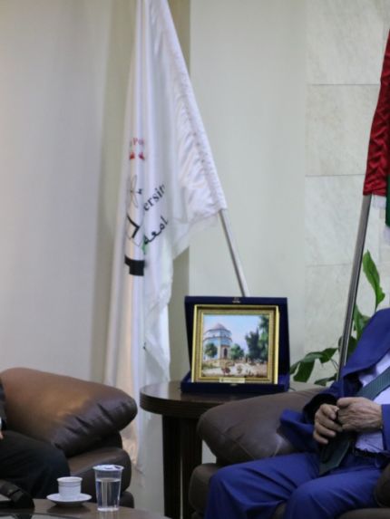 Palestine Polytechnic University (PPU) - جامعة بوليتكنك فلسطين تستقبل  عضو اللجنة التنفيذية لمنظمة التحرير الفلسطينية الدكتور احمد أبو هولي 