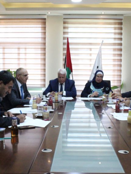 Palestine Polytechnic University (PPU) - اجتماع مجلس إدارة مركز الحجر والرخام في جامعة بوليتكنك فلسطين
