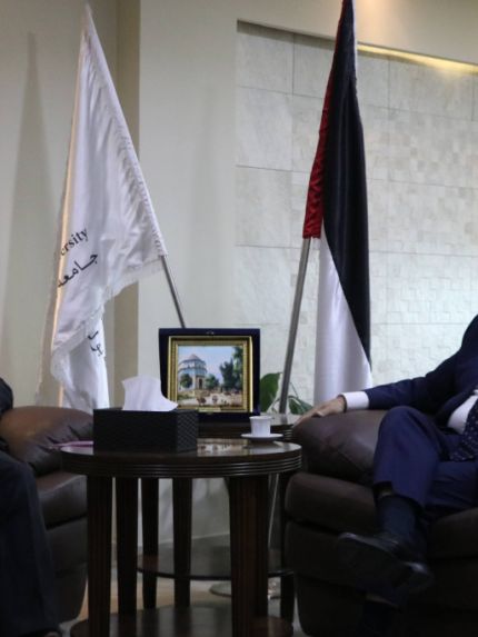 Palestine Polytechnic University (PPU) - وفد من الاتحاد الأوروبي يزور جامعة بوليتكنك فلسطين ويشيد بإنجازاتها
