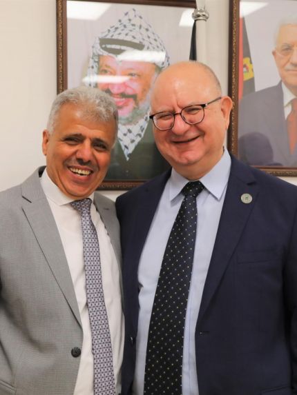 Palestine Polytechnic University (PPU) - رئيس جامعة بوليتكنك فلسطين يشارك في تكريم الدكتور بشارة دوماني لانتهاء مهام عمله رئيساً لجامعة بيرزيت